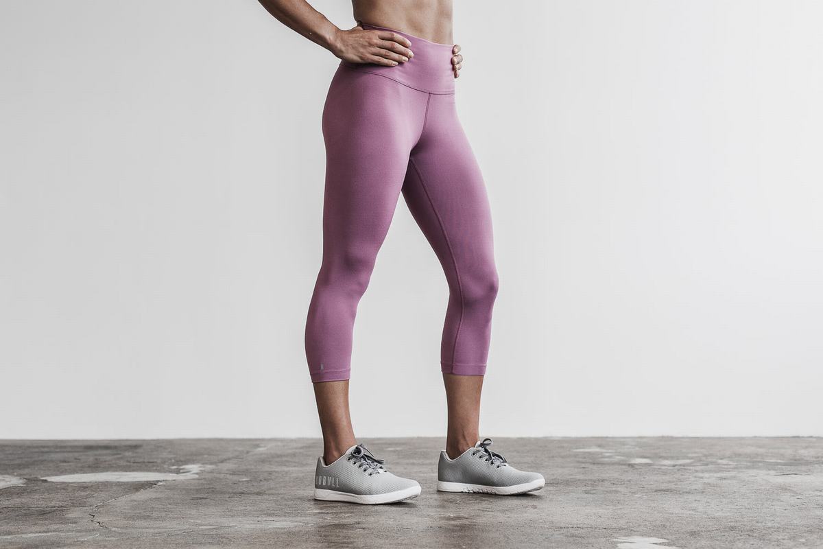 Nobull High-Rise Crop Matte Women's Tights Purple | Australia (BF5390)